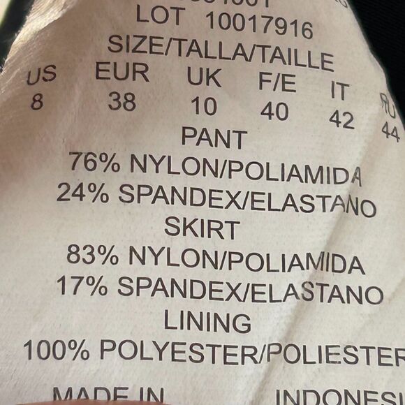 Trimshaper Swimwear Skirt Womens 8 Black Pleated Stretch Waist Pull On - Picture 6 of 8